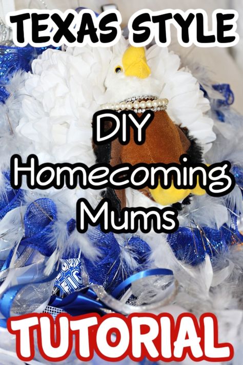 DIY Homecoming Mum Tutorial - Texas Style https://www.groceryshopforfree.com/make-something-monday-5/ #frugalliving #nodebt #moneysaver #finance #GSFF #savingmoneyisfun #savingmoney #moneysavingtips #moneysaving #savingplan How To Make Mums, Big Homecoming Mums, Unique Homecoming Mums, Texas Mums, Texas Homecoming Mums, Football Mums, Setting Up A Budget, Homecoming Mums Diy, Diy Techniques