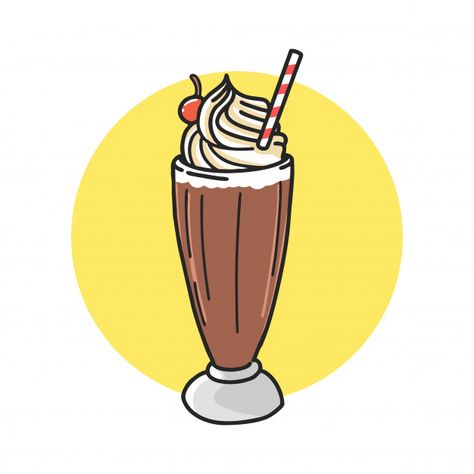 Milkshake Cartoon, Mint Milkshake, Fruit Milkshake, Yummy Summer Cocktails, How To Make Bubbles, Fresh Fruit Smoothies, Kawaii Summer, Milk Splash, Cartoon Food