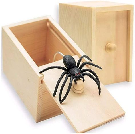 April Fool's Day Prank Spider Prank, Prank Box, Funny April Fools Pranks, Prank Gift Boxes, Pranks For Kids, Spider Toy, Fake Spider, April Fools Pranks, Prank Toys