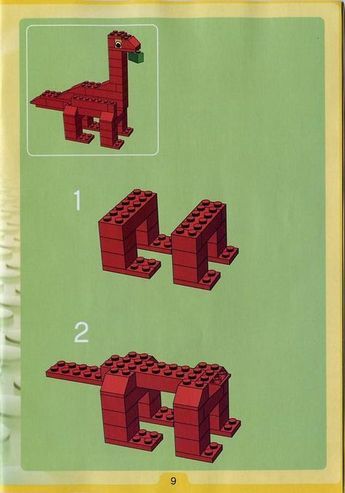 Old LEGO® Instructions | letsbuilditagain.com Legos Building Ideas, Lego Builds Ideas Easy, Basic Lego Ideas, Simple Lego Ideas To Build, Basic Lego Builds, What To Make With Legos Easy, Easy Things To Build With Legos, Free Lego Instructions Step By Step, Little Lego Builds