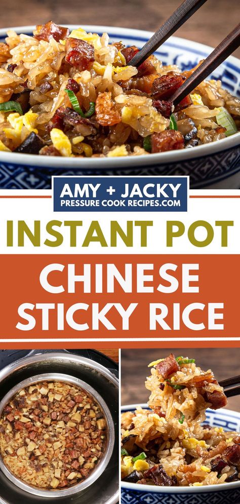 Instant Pot Chinese, Chinese Sticky Rice, Gluten Free Instant Pot Recipes, Chinese Sausage, Rice Cooker Recipes, Instant Recipes, Easy Instant Pot Recipes, Sticky Rice, Chinese Dishes