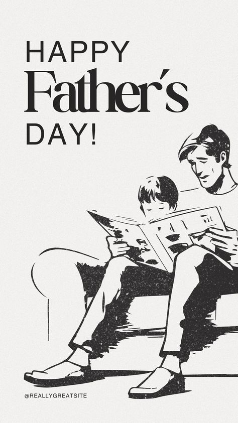 Happy Father's Day - Black and White Illustrated Minimalistic Graphic Instagram Story Canva Template 
#canva #template #fathersday #holiday Graphic Instagram, Create Your Story, Story Setting, Happy Father's Day, Instagram Story Template, Story Template, Canva Templates, Eye Catching Colors, Happy Father