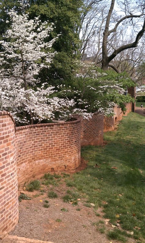 Haha Wall, Brick Retaining Walls, Farmhouse Brick Wall, Brick Garden Wall, Brick Wall Drawing, Laurie Baker, Brick Wall Gardens, Landscape Fence, Brick Projects