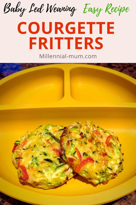 Courgette Fritter, Toddler Friendly Meals, Zucchini Fritters Recipe, Baby Lunch, Baby Snacks, Baby Led Weaning Recipes, Weaning Recipes, Zucchini Fritters, Healthy Toddler Meals