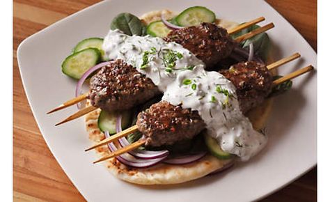 Beef Kofta Recipe, Beef Kofta, Lamb Kofta, Lamb Kabobs, Spiced Lamb, Lamb Kebabs, Kofta Recipe, Hot Coals, 30 Minute Meals Easy