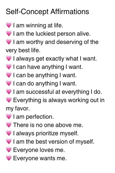 Self Concept Affirmations, Simple Affirmations, Manifesting Vision Board, Affirmation Board, Healing Journaling, Self Concept, Healing Words, Journal Writing Prompts, Daily Positive Affirmations