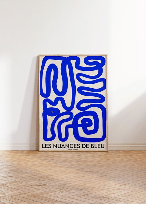 Blauwe Bauhaus kunst aan de muur abstracte blauwe poster - Etsy Nederland Bauhaus Painting, Contemporary Art Exhibition, Bauhaus Interior, Bauhaus Art, Art Exhibition Posters, Bauhaus Poster, Blue Poster, Blue Wall Art, Gdansk