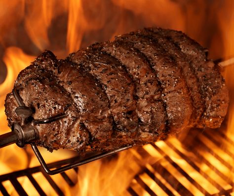 Top Round Roast Recipe, Blade Roast, Bbq Rotisserie, Sirloin Tip Roast, Sirloin Roast, Spit Roast, Grilled Roast, Beef Round, Rotisserie Grill