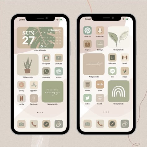 Iphone Display Ideas Aesthetic, Phone Backgrounds With Widgets, Custom Phone Icons, Phone Themes Beige, Iphone Asethic Layout, Aesthetic Phone Screen Layout, I Phone Theme Ideas, Customize Phone Screen, Ideas For Phone Themes