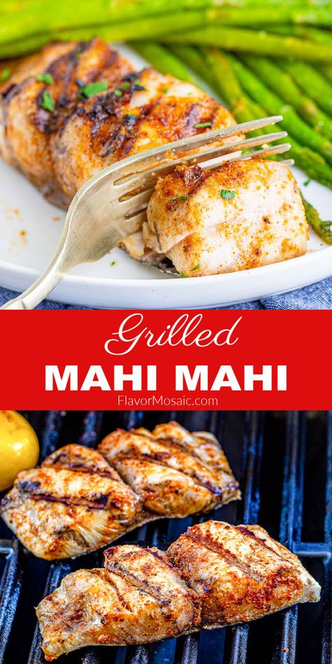 Grilled Mahi Mahi Skewers, Mahi Mahi Foil Packet Grill, Not Fishy Tasting Fish, Creamy Mahi Mahi Recipes, Pescatarian Grilling Recipes, How To Cook Mahi Mahi On The Grill, Mahi Mahi Recipes Grilled In Foil, Grilled Maui Maui Fish Recipes, Mahi Mahi On Blackstone