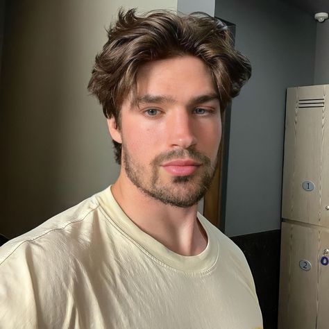 own enhanced : do not repost Wyatt Cushman, Big Nose Beauty, German Boys, Men Haircut Styles, Men Stylish Dress, Face Characters, Model Face, Fitness Coach, Beard Styles