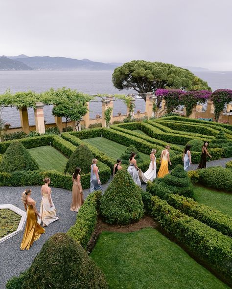 Greg Finck | We’re so excited to see Jenna @jro2100 & Zach’s wedding in Portofino live on @vogueweddings today. The most perfect 3-days wedding… | Instagram Danielle Frankel, Riviera Wedding, Emotional Wedding, Gold Bridesmaid Dresses, Italian Riviera, Vogue Wedding, Tuscan Wedding, Groom Wear, Welcome To The Party