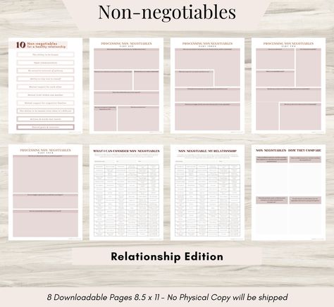 Communication Worksheets For Couples, Non Negotiables Relationships, Couples Therapy Worksheets Infidelity, Free Couples Therapy Worksheets, Couples Counseling Worksheets, Couples Therapy Workbook, Gottman Method, Relationship Worksheets, Attachment Theory