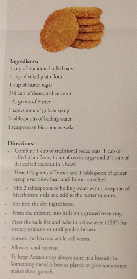 Anzac Biscuits (use steelcut oats, combo of plain/coconut flour + combo of brown/raw sugar + coconut syrup) Oat Biscuits, Oats Biscuits Recipe, Oat Flour Rusks, Oats Biscuits, Oats Koekies Resep, Oat Biscuit Recipe, Anzac Biscuits Healthy, Best Anzac Biscuit Recipe, Easy Anzac Biscuit Recipe