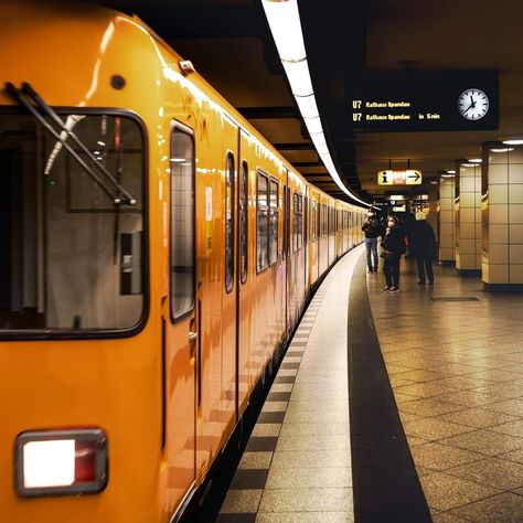 Berlin Metro Aesthetic, Berlin Metro, Berlin Vibes, Underground Subway, Germany Aesthetic, Berlin Aesthetic, City Lights At Night, Urban Mobility, King City