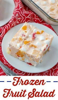 Marshmallow Fruit Salad, Frozen Fruit Salad, Frozen Fruit Salads, Fruit Salad With Marshmallows, Congealed Salad, Creamy Fruit Salads, Dressing For Fruit Salad, Summer Side Dish, Jello Desserts