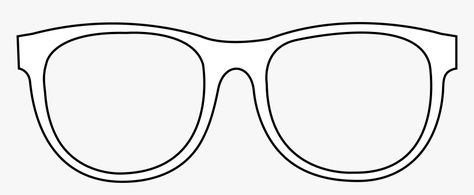 Big Glasses Drawing, Sunglasses Clip Art, Glasses Drawing Easy, Sunglass Drawing, Sunglasses Template, Glasses Template, Drawing Glasses, How To Draw Glasses, Sunglasses Drawing