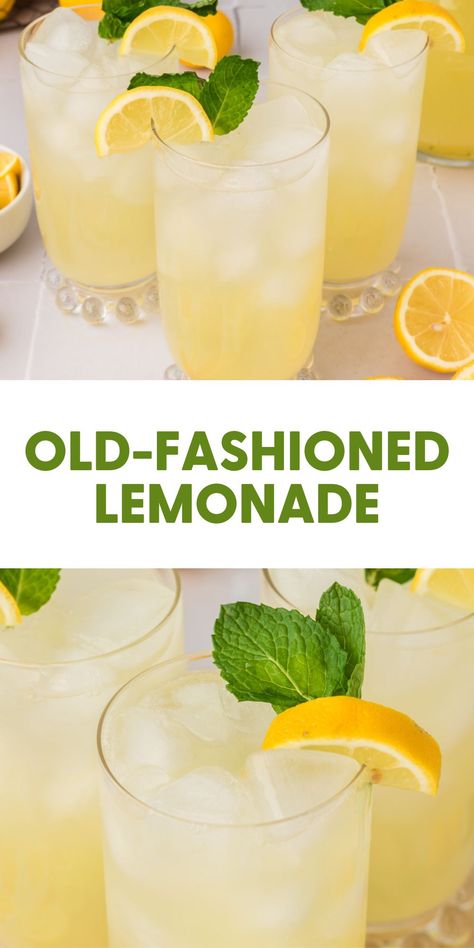 Say goodbye to store-bought, artificial lemonade and hello to the real thing! Our Best Old-Fashioned Lemonade recipe has just the right tangy kick you crave in a refreshing summer drink. Get ready to fall in love with this simple, easy-to-make recipe that promises to bring sunshine and happiness to every sip. Old Fashion Lemonade Recipe, Big Batch Lemonade Recipe, 1 Gallon Lemonade Recipe, State Fair Lemonade Recipe, Simple Lemonade Recipe, Bulk Lemonade Recipe, Simple Syrup For Lemonade, Lemonade Recipe With Country Time, Flavored Lemonade Recipes