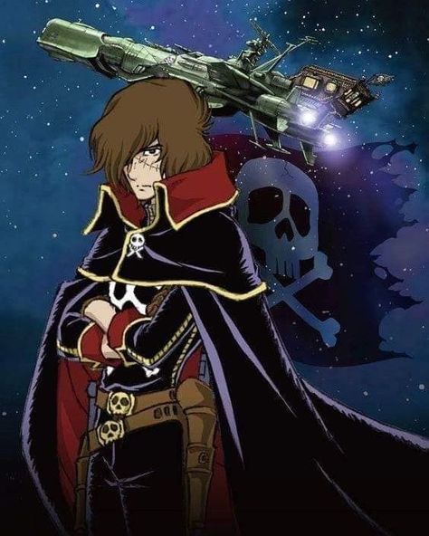 Star Wars Manga, Harlock Space Pirate, Been Trill, Space Pirate Captain Harlock, Kuchiki Byakuya, Captain Harlock, Captain My Captain, Film Anime, Space Pirate