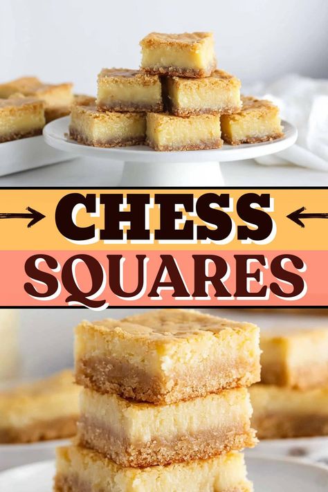 These Southern chess squares are a classic treat everyone loves! The velvety cream cheese filling is positively irresistible. Cream Cheese Squares Recipe, Chess Bars Recipe, Cream Cheese Squares, Chess Bars, Chess Squares, Southern Recipes Desserts, Ham Cheese Sliders, Cheese Bars, Cheese Squares