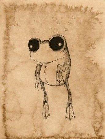 Adorable Frogs, Trippy Tattoo, Scary Drawings, Frog Art, Dark Art Drawings, A Frog, Arte Inspo, The Lovers, The Frog