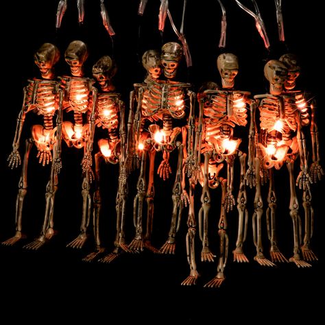 PRICES MAY VARY. Halloween Spooky Lighted Holiday Displays: you will receive 1 set of Halloween decoration LED light, including 2 meter light, 20 pieces of LED lights, 10 pieces of skeletons, 1 piece of waterproof battery box with 8 different kinds of modes, enough quantity and various modes of lighting can satisfy your diversified decoration needs Nice Additions to Halloween: the skeleton skull lighted holiday displays are designed into Halloween theme, blinking lights and skeletons which use a Archway Decor, Autumn House, Spooky Decorations, Halloween Eve, Skull Light, Halloween Bedroom, Decoration Lights, Halloween Fairy, Modern Halloween