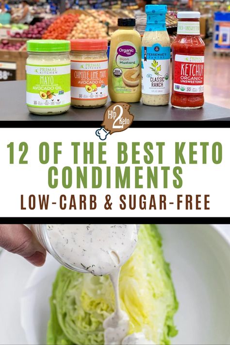 Here are our favorite keto sauces and condiments that are low-carb and sugar-free. From the best keto salad dressings to buy to making your own keto condiments, here are the best ones! Keto Products To Buy, Sugar Free Salad Dressing Recipes, Keto Salad Dressings, Sugar Free Salad Dressing, Low Carb Salad Dressing, Low Carb Dressing, Keto Condiments, Keto Salad Dressing, Keto Products