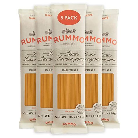 Amazon.com : Rummo Italian Pasta Spaghetti No.3, Always Al Dente (5 Pack, 16 Ounce Each) : Grocery & Gourmet Food Rummo Pasta, Capellini Pasta, Pici Pasta, Dry Pasta, Pasta Brands, Bucatini Pasta, Linguine Pasta, Pasta Spaghetti, Wheat Pasta