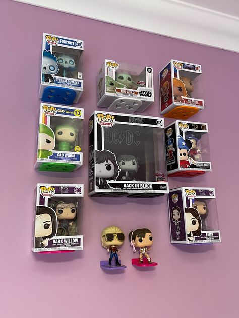 Pop Figure Display, Funko Pop Wall, Funko Pop Display Ideas, Best Funko Pop, Funko Pop Display, Pop Wall, Media Shelf, Wall Display Shelves, Custom Funko Pop