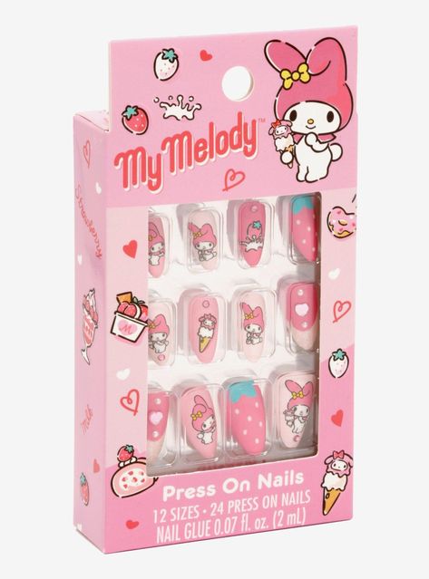 My Melody Strawberry, Sanrio Style, Sanrio Nails, Vanity Pink, Takeshita Street, Hello Kitty Merchandise, Frog Princess, Sanrio My Melody, Rollerball Perfume