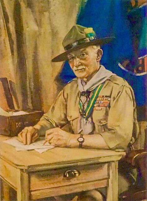 Portrait of the Head of the Boy Scout Movement, Robert Baden-Powell, Lord Sitwell by Simon Elwes, RA. Sept 1934 Lord Baden Powell, Scouting Aesthetic, Scout Aesthetic, Adventurecore Aesthetic, Robert Baden Powell, 4 July Usa, Cub Scout Activities, English Grammar Exercises, Baden Powell