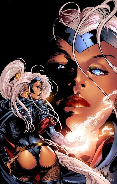 Storm Artwork, X Men Comics, Storm Marvel, Mike Deodato, Black Comics, Bd Comics, Uncanny X-men, Comics Girls, Marvel Comics Art