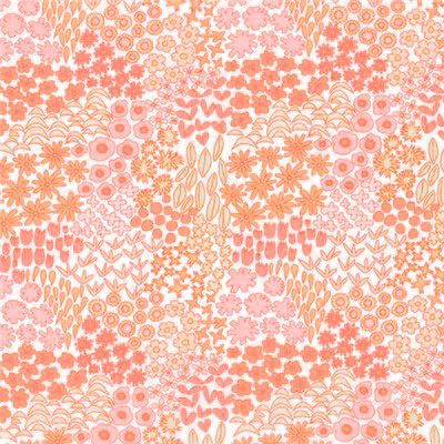 Orange And Pink, Lightroom, Orange, Flowers, Floral, Pattern, Fabric, Pink