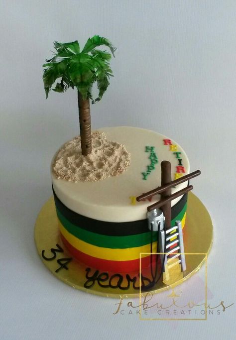 Linesman/reggae retirment cake Jamaican Birthday Party Ideas, Rasta Cake Ideas, Reggae Cake, Jamaica Cake, Rasta Cake, Man Cake, 50th Cake, Cakes For Men, Cake Pictures