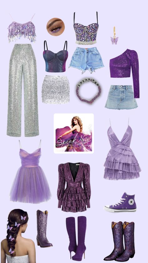 Speak Now And Lover Outfits, Iconic Taylor Swift Outfits Speak Now, Era Tour Inspired Outfits, Era Tour Outfit Ideas Speak Now, Ears Tour Outfits Speak Now, Swift Tour Outfits, Eras Party Outfits, Speak Now Costume Ideas, Speak Now Ears Outfits