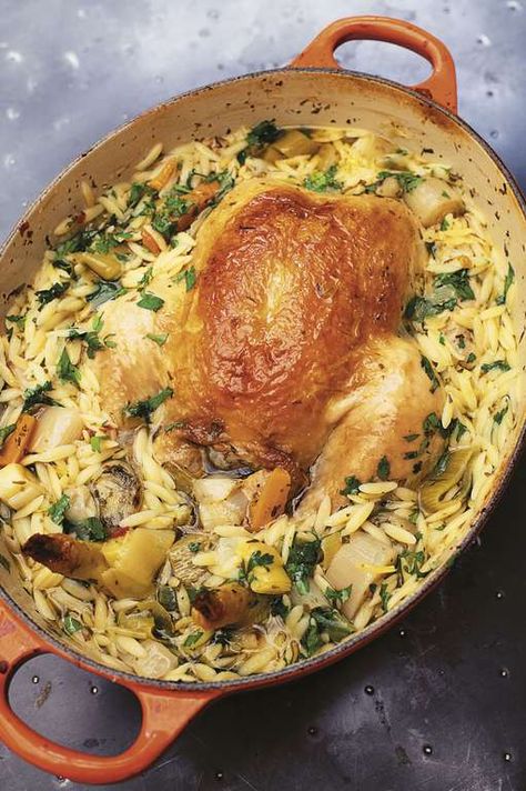 Chicken In A Pot, Nigella Lawson Recipes, Cheesy Chicken Broccoli, Broiled Chicken, Roast Chicken Recipes, Nigella Lawson, Recipe Chicken, Chicken And Rice, Roast Chicken