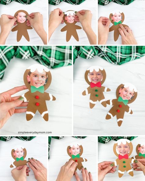 Fun Crafts For Kids, Photo Craft, Fun Crafts, Gingerbread, Crafts For Kids, Merry Christmas, For Kids, Christmas Ornaments, Christmas