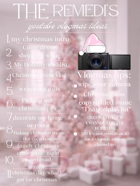 Vlogmas Ideas Youtube 2023, Vlogmas Ideas Youtube Videos, Vlogmas Video Ideas, Christmas Vlogmas Ideas, Vlogmas Ideas Instagram, Vlogmas Ideas, Vlogmas Ideas Youtube, Youtube Setup, Start Youtube Channel