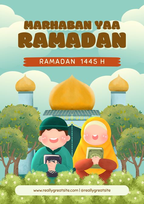 Add a touch of cheer to your Ramadan with our 'Cheerful Green Brown Illustrative Ramadan Poster'. Let the vibrant colors and playful illustrations set the tone for a joyful and blessed month ahead. Ramadhan Poster, Ramadan Template, Poster Ramadhan, Ramadan Poster, Creative School Project Ideas, School Project Ideas, Idul Fitri, School Project, Poster Ideas