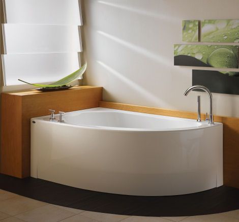 With a simple elegance the new Neptune Wind Corner Bath brings luxury comfort to daily living. The smooth front curves from corner to corner, creating a soft minimalist style... Corner Bathtub Shower, Corner Soaking Tub, Air Tub, Modern Bathroom Interior, Jetted Bath Tubs, Small Tub, Corner Bath, Bathtub Remodel, Corner Tub