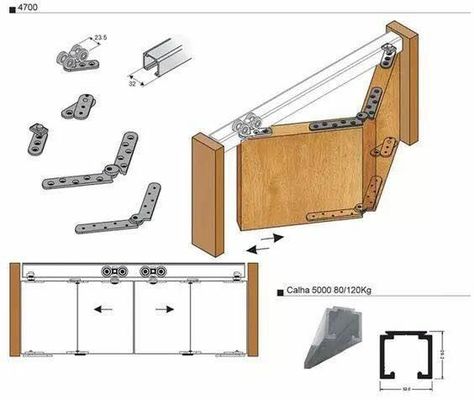 Awesome Woodworking Ideas, Movable Walls, Door Detail, Woodworking Bench, Folding Doors, Furniture Details, Woodworking Furniture, Door Frame, Glass Doors