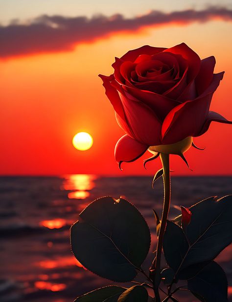 A Beautiful Red Roses In The Sunset Ai Generated#pikbest##Backgrounds Red Rose Background, Red Rose Photo, Red Rose Art, Red Roses Background, Sunset Flowers, Rose Belle, Red Images, Vintage Paper Background, Dark Fantasy Artwork