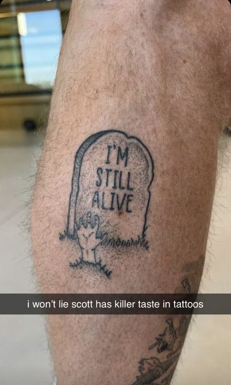 Grave Tattoo, Alive Tattoo, Tombstone Tattoo, Graveyard Tattoo, Halloween Gravestones, Zombie Tattoos, Jason Todd, Creative Tattoos, Tattoo Inspo