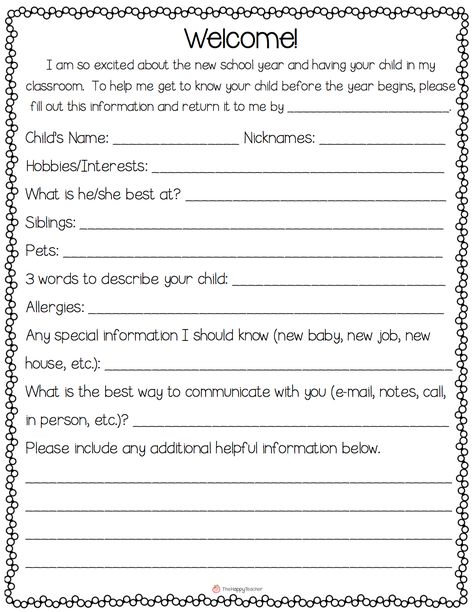 All About Me For Parents To Fill Out, About My Child For Teacher, All About Me Parent Info Sheet, Back To School Parent Questionnaire, Parent Survey For Teachers, Preschool Get To Know You Sheet, Getting To Know Your Child Parent Survey, Open House Letter To Parents, Tell Me About Your Child Form