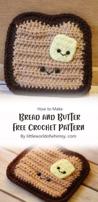 Easy Crochet Bread/Toast Free Pattern Ideas - Carolinamontoni.com Crochet Bread Free Pattern, Crochet Bread, Bread Toast, Crochet Potholders, Crochet Food, Colour Combo, Bread And Butter, Pattern Ideas, Chunky Crochet