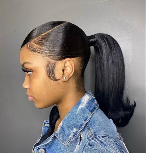 Gel Bolla For Black Women, Bald Braids, Packing Gel Hairstyle, Pressed Natural Hair, Stylish Ponytail, Weave Ponytail Hairstyles, Sleek Ponytail Hairstyles, Black Ponytail Hairstyles, Bridal Hair Inspiration