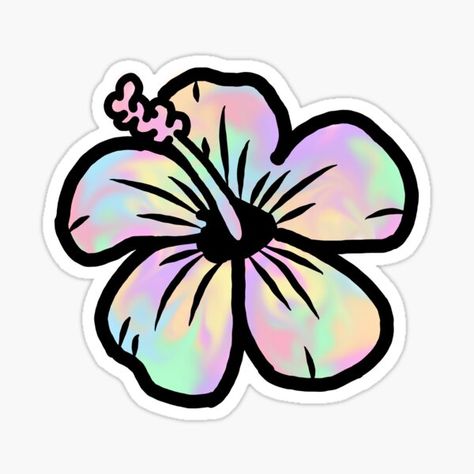 "Tie dye hibiscus" Sticker by Als10806 | Redbubble Hibiscus Sticker, Scrapbook Quotes, Redbubble Stickers, Resin Art, Hibiscus, Looks Great, Independent Artist, Tie Dye, Dye