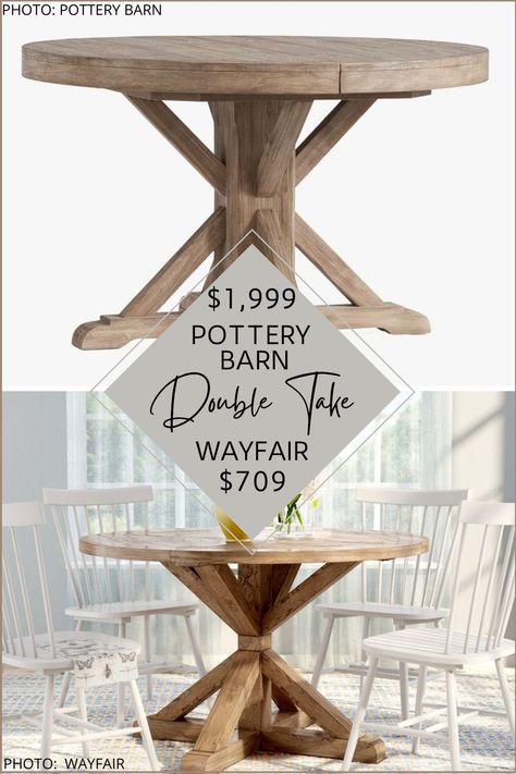 Pottery Barn Ian Chandelier, Benchwright Dining Table Pottery Barn, Coastal Farmhouse Round Dining Table, Round Trestle Dining Table, Round Pedestal Kitchen Table, Pottery Barn Benchwright Dining Table, How To Build A Round Dining Table, Pottery Barn Round Dining Table, Round Coastal Dining Table