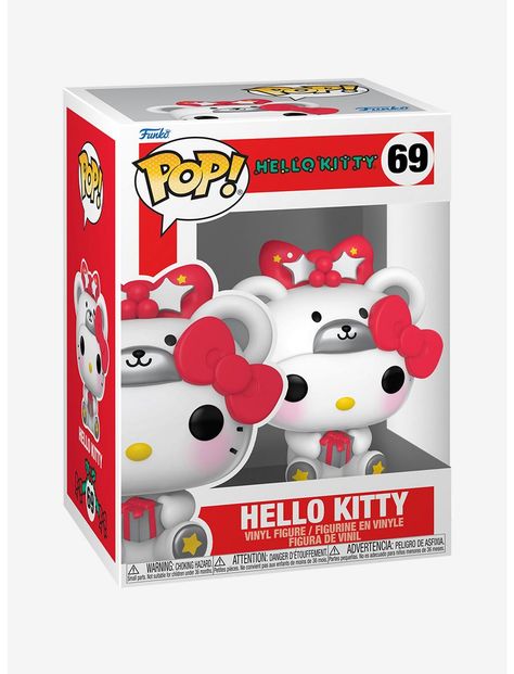 Funko Sanrio Pop! Hello Kitty (With Present) Vinyl Figure | Hot Topic Hello Kitty Pop Figures, Scary Funko Pop, What To Get Your Older Sister For Christmas, Cute Funko Pops, Sanrio Funko Pop, Hello Kitty Funko Pop, Hello Kitty Finds, Sanrio Products, Sanrio Things