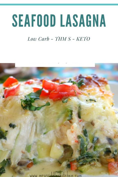 Keto Seafood Lasagna Recipe, Low Carb Seafood Lasagna, Keto Seafood Lasagna, Low Carb Seafood Meals, Low Carb Seafood Recipes, Seafood Enchiladas, Keto Seafood Recipes, Seafood Lasagna Recipes, Trim Healthy Mama Diet